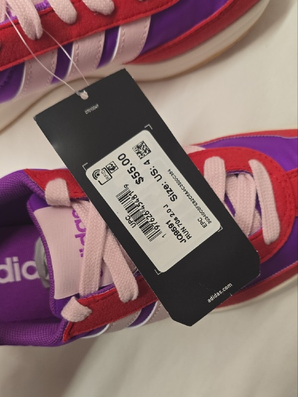 adidas Women's Purple, Red & Light Pink Retro Runner Sneakers - Picture 8 of 8